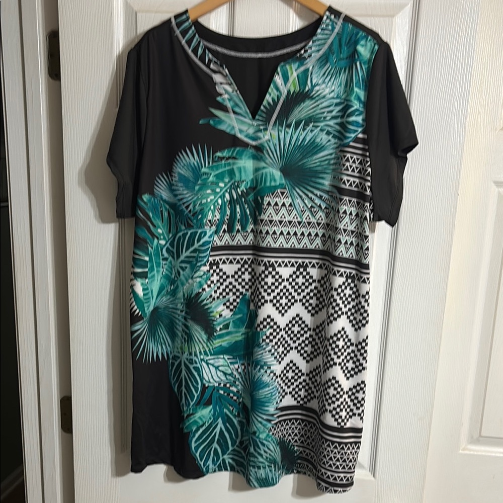Beach/Pool Coverup - Tropical Print